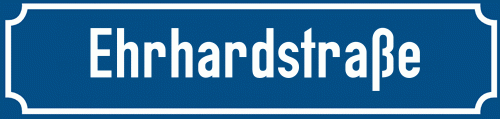 Straßenschild Ehrhardstraße