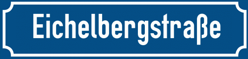 Straßenschild Eichelbergstraße zum kostenlosen Download
