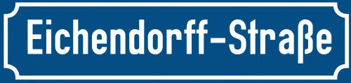 Straßenschild Eichendorff-Straße