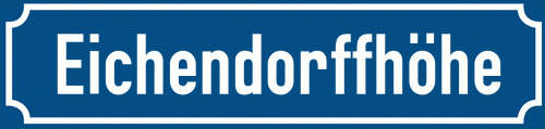 Straßenschild Eichendorffhöhe