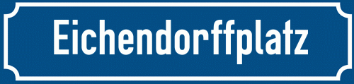 Straßenschild Eichendorffplatz