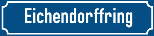 Straßenschild Eichendorffring