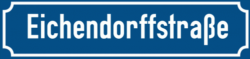 Straßenschild Eichendorffstraße zum kostenlosen Download