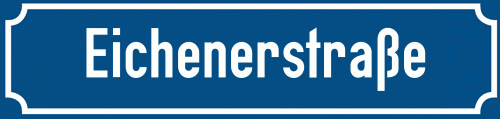 Straßenschild Eichenerstraße zum kostenlosen Download