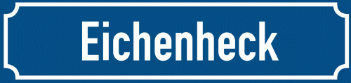 Straßenschild Eichenheck zum kostenlosen Download