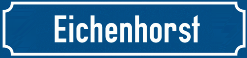 Straßenschild Eichenhorst