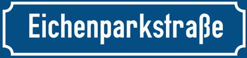 Straßenschild Eichenparkstraße