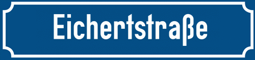 Straßenschild Eichertstraße