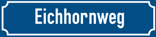 Straßenschild Eichhornweg