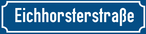 Straßenschild Eichhorsterstraße zum kostenlosen Download