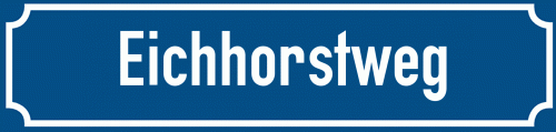 Straßenschild Eichhorstweg