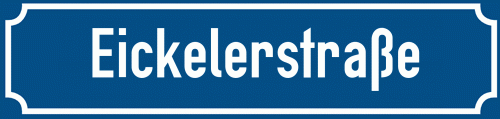 Straßenschild Eickelerstraße