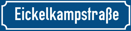 Straßenschild Eickelkampstraße