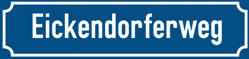 Straßenschild Eickendorferweg