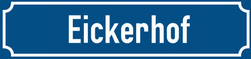 Straßenschild Eickerhof zum kostenlosen Download