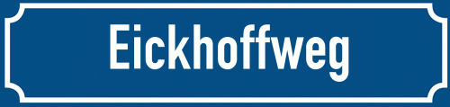 Straßenschild Eickhoffweg