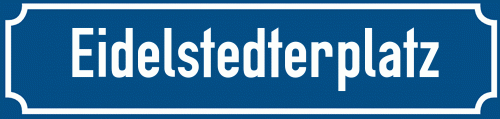Straßenschild Eidelstedterplatz