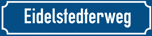 Straßenschild Eidelstedterweg