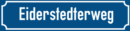 Straßenschild Eiderstedterweg