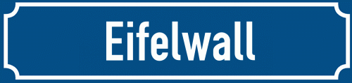 Straßenschild Eifelwall
