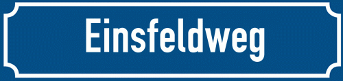 Straßenschild Einsfeldweg