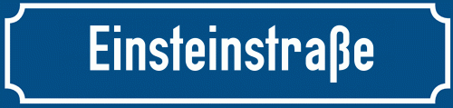 Straßenschild Einsteinstraße zum kostenlosen Download