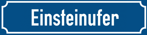Straßenschild Einsteinufer
