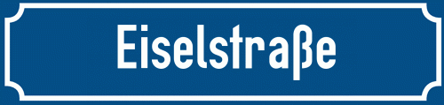 Straßenschild Eiselstraße