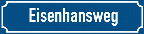 Straßenschild Eisenhansweg