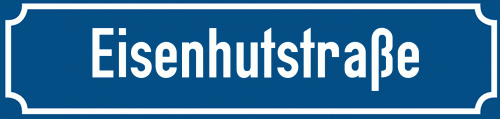 Straßenschild Eisenhutstraße