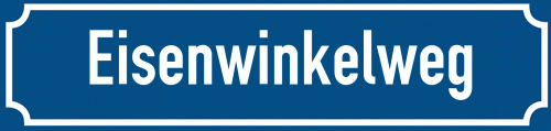 Straßenschild Eisenwinkelweg