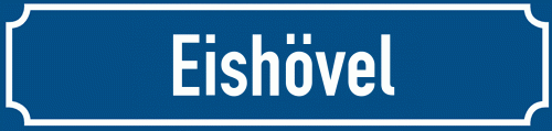 Straßenschild Eishövel