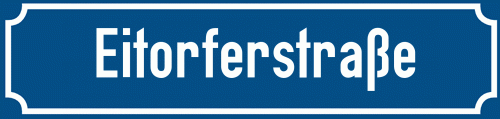 Straßenschild Eitorferstraße