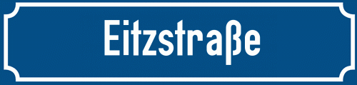 Straßenschild Eitzstraße zum kostenlosen Download
