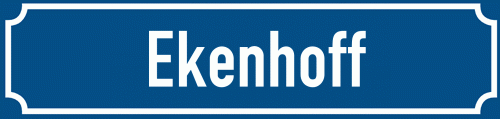 Straßenschild Ekenhoff