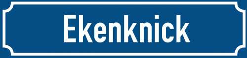 Straßenschild Ekenknick