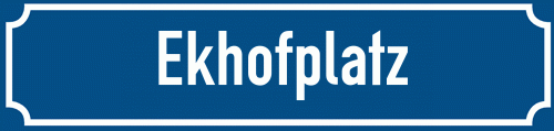 Straßenschild Ekhofplatz