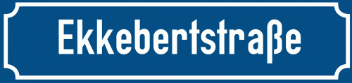 Straßenschild Ekkebertstraße
