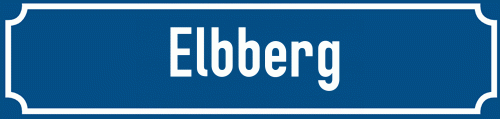 Straßenschild Elbberg