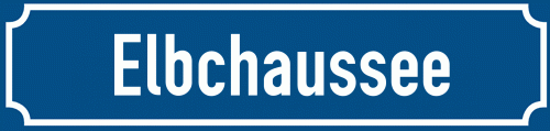 Straßenschild Elbchaussee