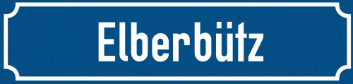 Straßenschild Elberbütz