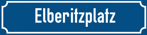 Straßenschild Elberitzplatz