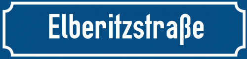 Straßenschild Elberitzstraße