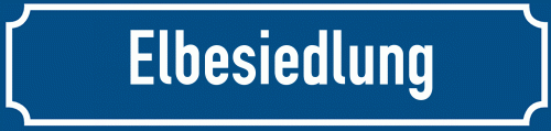 Straßenschild Elbesiedlung