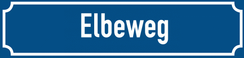 Straßenschild Elbeweg