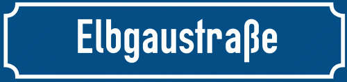 Straßenschild Elbgaustraße
