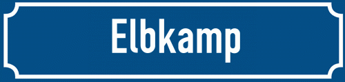 Straßenschild Elbkamp