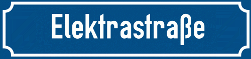 Straßenschild Elektrastraße
