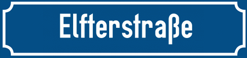 Straßenschild Elfterstraße