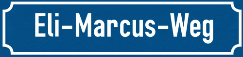 Straßenschild Eli-Marcus-Weg